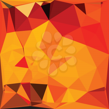 Low polygon style illustration of a cadmium yellow abstract geometric background.