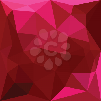 Low polygon style illustration of a firebrick red abstract geometric background.