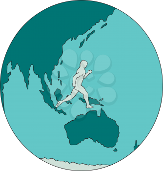 Royalty Free Clipart Image of a Marathon Runner