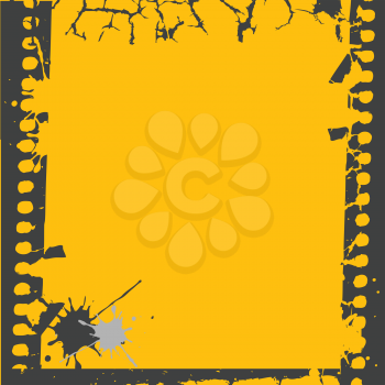 Royalty Free Clipart Image of a Yellow and Black Background