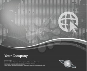 Royalty Free Clipart Image of a Grey Business Background