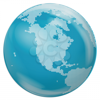 Royalty Free Clipart Image of a Blue Earth