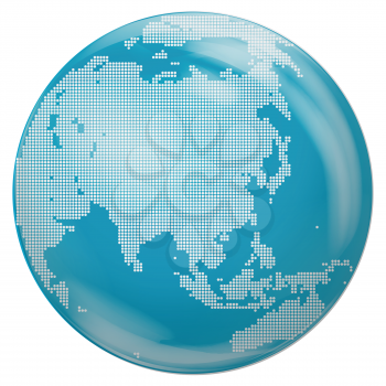 Royalty Free Clipart Image of a Blue Earth