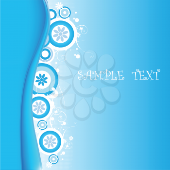 Royalty Free Clipart Image of a Blue Background With Space for Text
