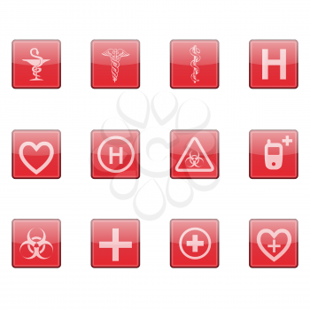 Royalty Free Clipart Image of a Set of Medical Icons