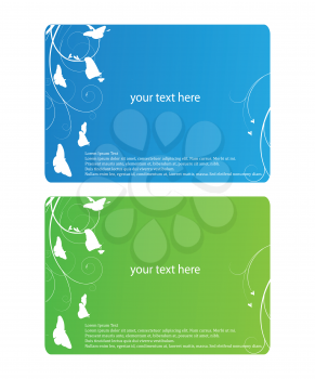 Royalty Free Clipart Image of a Pair of Cards
