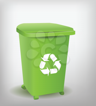 Green Recycle Bin 