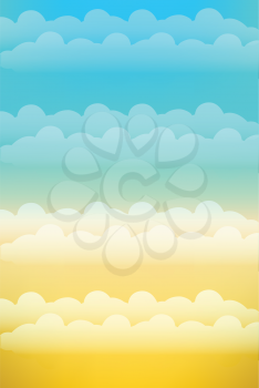 Abstract Cartoon Clouds for Mobile Games Background