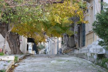 Royalty Free Photo of a Street in Athens Greece