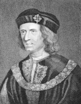 Royalty Free Photo of Richard III (1452-1485) on engraving from the 1800s.
King of England during 1483-1485