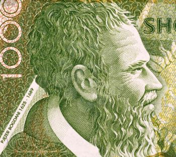 Pjeter Bogdani (1622-1689) 1000 Leke 2001 Banknote from Albania. Most original writer of early literature in Albania.