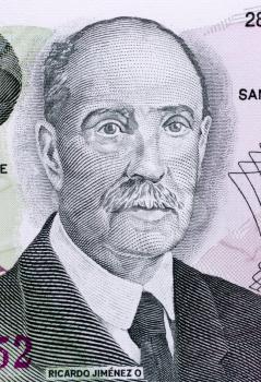 Ricardo Jimenez Oreamuno (1859-19458) on 100 Colones 1993 Banknote from Costa Rica. President of Costa Rica during 1910-1914,1924-1928 and 1932-1936.