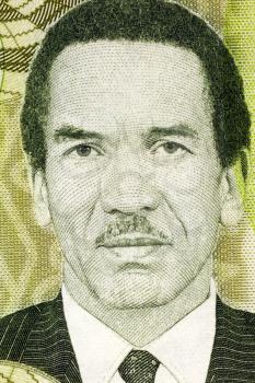 Seretse Khama (1921-1980) on 10 Pula 2009 Banknote from Botswana. Statesman from Botswana.