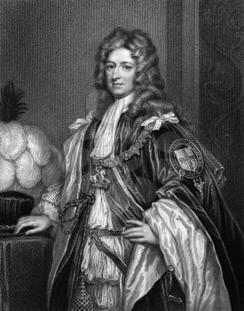 Charles Seymour, 6th Duke of Somerset (1662-1748) on engraving from 1830. Engraved by W.Holl and published in ''Portraits of Illustrious Personages of Great Britain'',UK,1830.