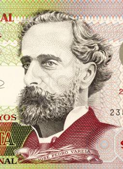 Jose Pedro Varela (1845-1879) on 50 Pesos 2008 Banknote from Uruguay. Uruguayan sociologist, journalist, politician and educator.