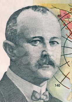 Jovan Cvijic (1965-1927) on 500 dinara 2012 banknote from Serbia. Serbian geographer, president of the Serbian Royal Academy of Sciences and rector of the University of Belgrade.