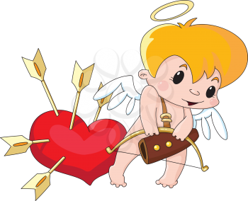 illustration of a cute Cupid