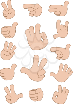illustration of a gestures collection