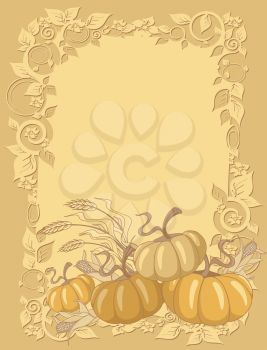 illustration of a pumpkin background