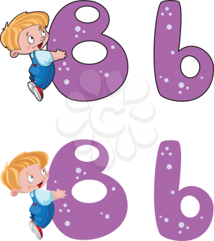 illustration of a letter B baby