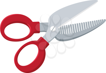 illustration of a barber scissors cartoon