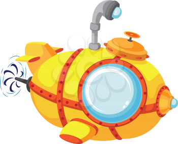 illustration of a cartoon bathyscaphe