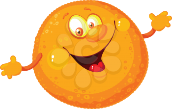 illustration of a orange cute