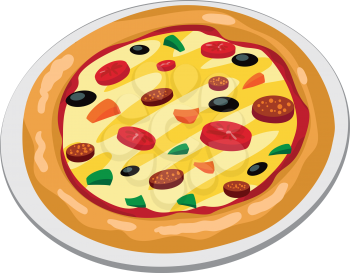 illustration of a pizza big