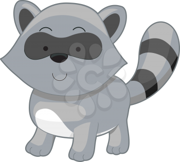 Royalty Free Clipart Image of a Raccoon