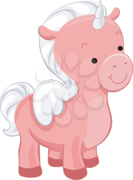 Royalty Free Clipart Image of a Unicorn