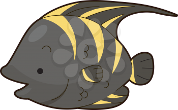 Royalty Free Clipart Image of an Angelfish