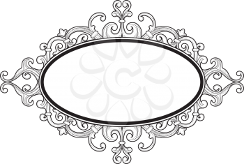 Royalty Free Clipart Image of a Baroque Frame
