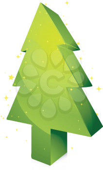 Royalty Free Clipart Image of an Evergreen Tree