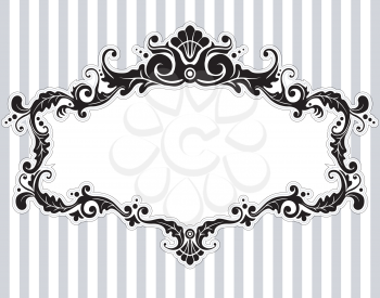 Royalty Free Clipart Image of a Victorian Frame
