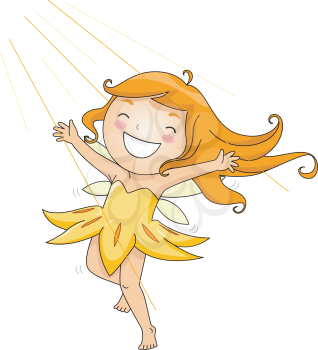 Royalty Free Clipart Image of a Fairy