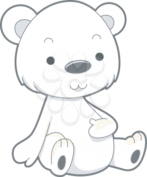 Royalty Free Clipart Image of a Polar Bear