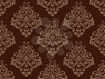 Royalty Free Clipart Image of a Victorian Background in Brown