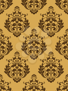 Royalty Free Clipart Image of a Victorian Gold Background