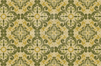 Royalty Free Clipart Image of a Green and Gold Background