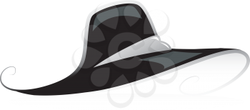 Royalty Free Clipart Image of a Black Hat