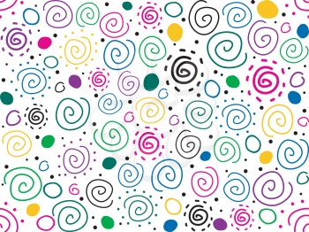Royalty Free Clipart Image of a Seamless Background of Swirls