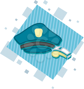 Royalty Free Clipart Image of Cop Icons