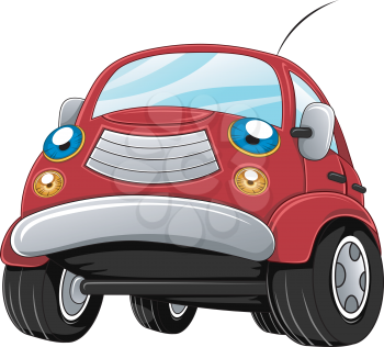Illustration of a Car Gearing Up