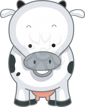Illustration of a Cute Cow