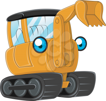 Illustration of an Excavator at Work