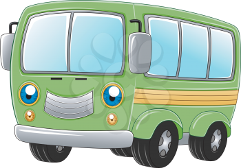 Illustration of a Happy Van