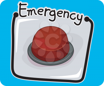Icon Illustration Featuring an Emergency Button