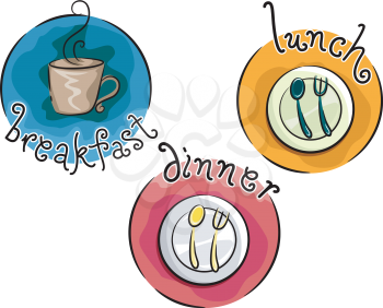 Icon Illustration Representing Meals