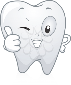 Illustration of a Tooth Giving a Thumbs Up