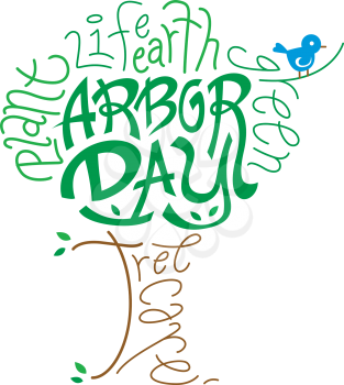 Text Illustration Celebrating Arbor Day